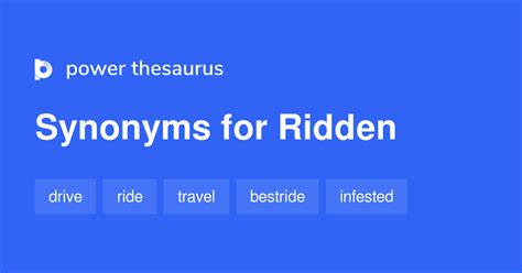 synonym for ridden